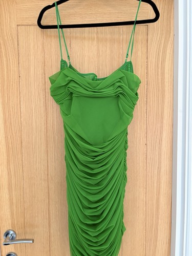House green ruched dress - green,