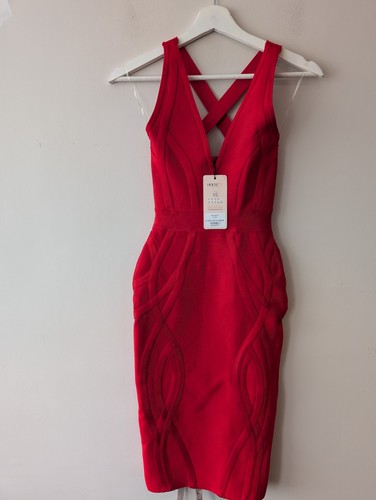 House london red - red, midi