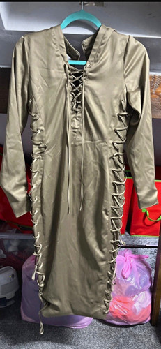 Green satin house - satin, cb